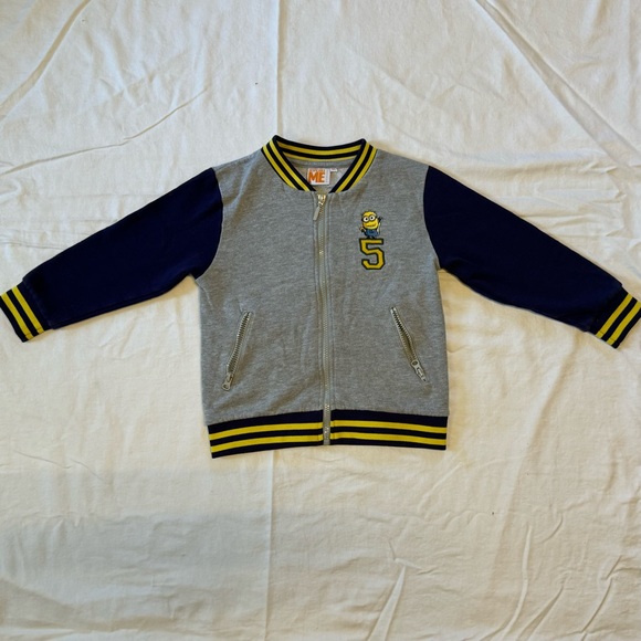 Kids Minion Varsity Jacket Sweater - Picture 2 of 11